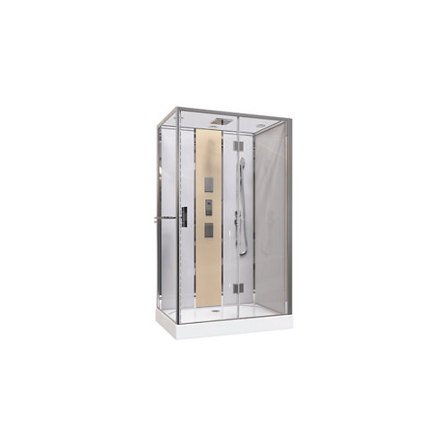 Cabina de ducha hidromasaje soren 80x120x220 cm de la marca Blanca / Sin definir en acabado de color No definido fabricado en Cristal