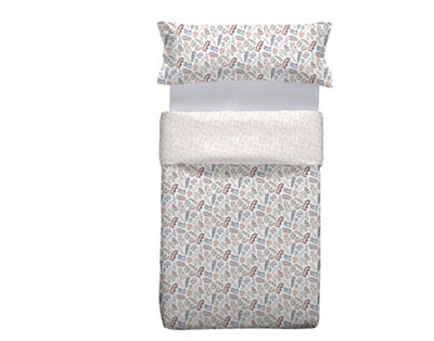 Funda nórdica IKIGAI floral percal 200 hilos multicolor para cama de 105 cm  · LEROY MERLIN