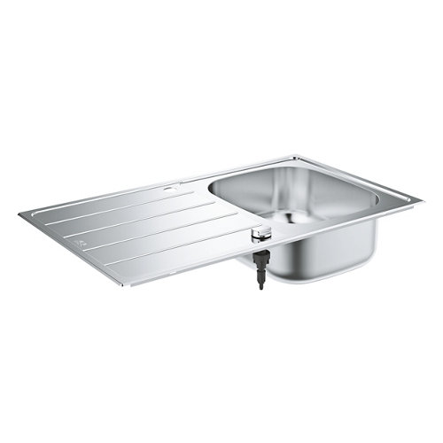 Fregadero de acero inox 1 seno+escurridor grohe 86 x 50 cm