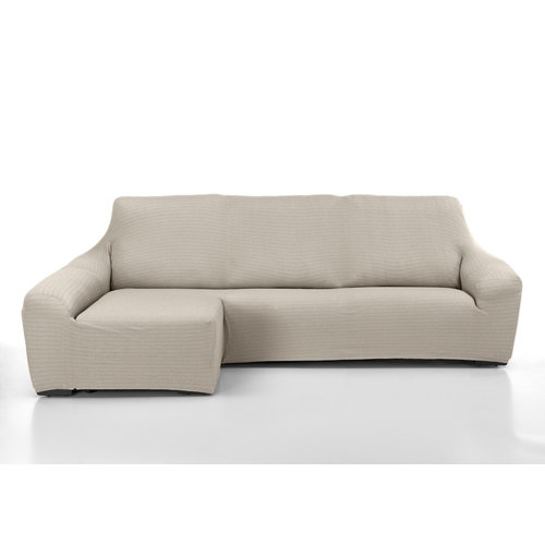 Funda chaise longue elástica manacor natural derecho