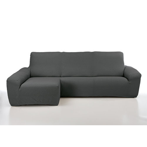 Funda chaise longue elástica erik gris derecho