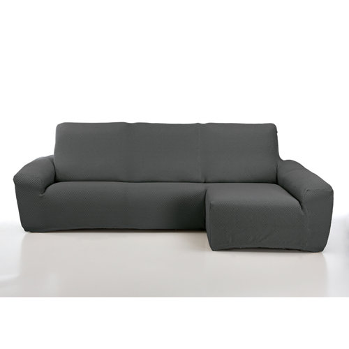 Funda chaise longue elástica erik gris izquierdo