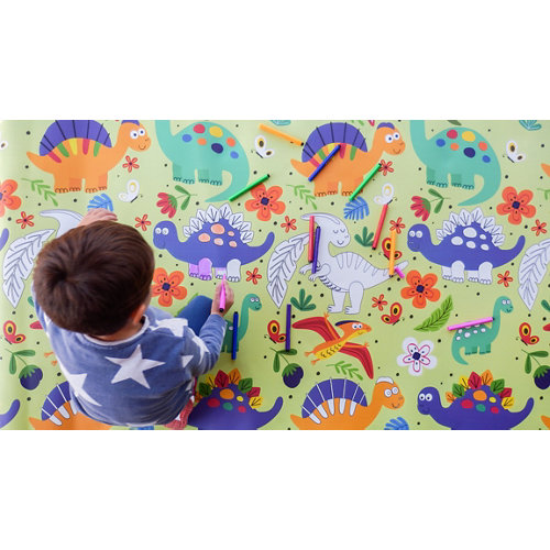 Alfombra de interior y de exterior color geométrico pvc 240cm x 160cm 23 Alfombra pintable markids dinosaurios 120 x 200cm