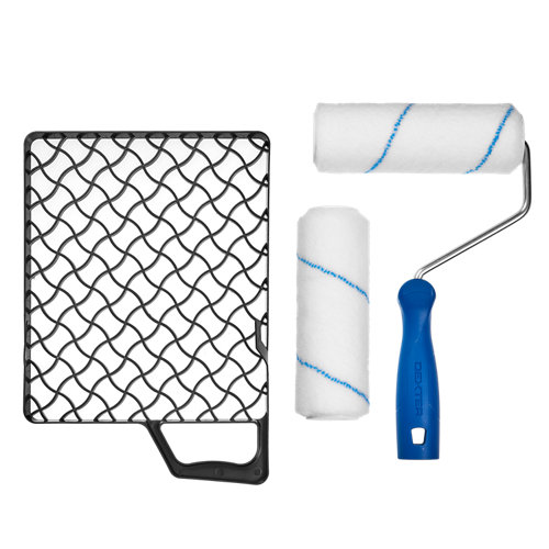 Pintura interior satinada luxens 4l 2002-y50r neutro gris piedra luminoso 18 Kit para pintar dexter paredes y techos lisos