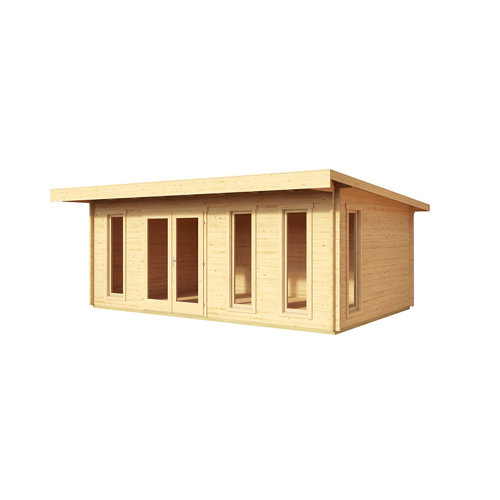 Caseta de madera barbados de 628.8x234x468.8 cm y 20.41 m2