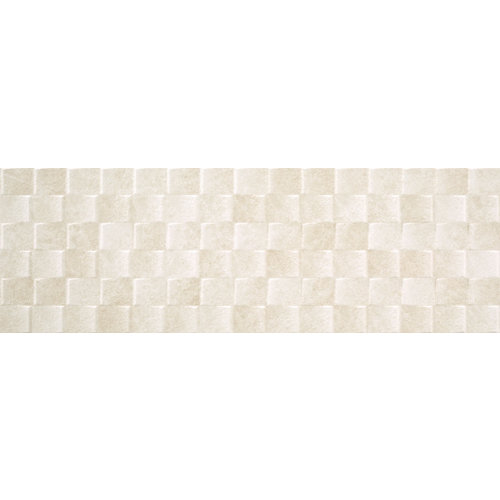 Revestimiento palermo calcite 33x100 color blanco estilo piedra con relieve