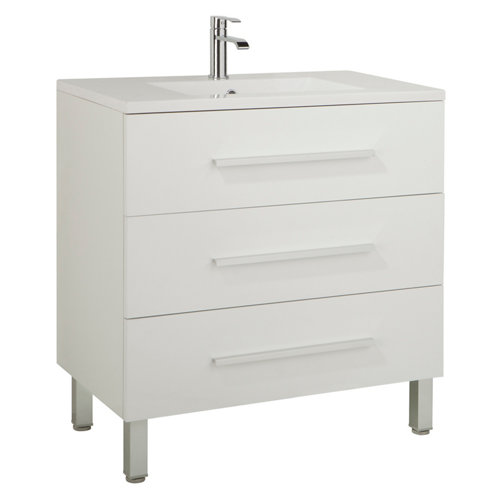 Mueble de baño con lavabo madrid blanco 90x45 cm
