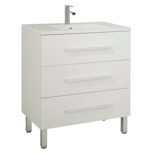 Mueble de baño con lavabo madrid blanco 80x45 cm