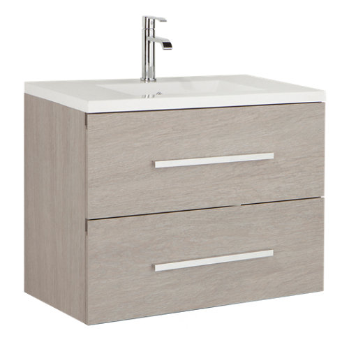 Mueble de baño con lavabo madrid suspendido maple 60x40 cm