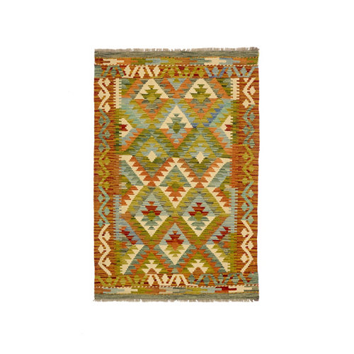 Alfombra multicolor lana kilim herat 1 80 x 120cm