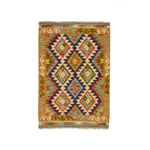 Alfombra azul yute atenas redonda 90 x 90cm 23 Alfombra multicolor lana kilim herat 2 80 x 120cm