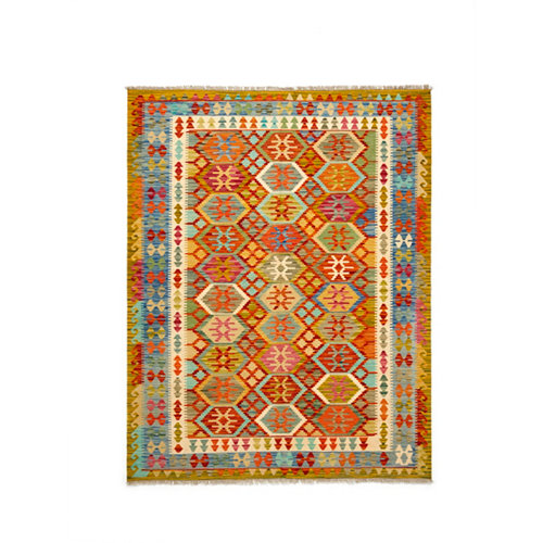 Alfombra multicolor lana kilim herat 4 170 x 240cm