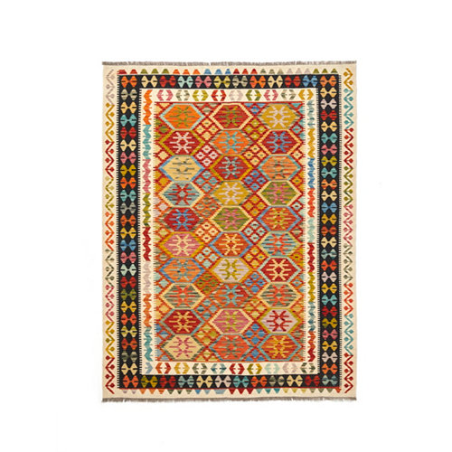 Alfombra multicolor lana kilim herat 5 170 x 240cm