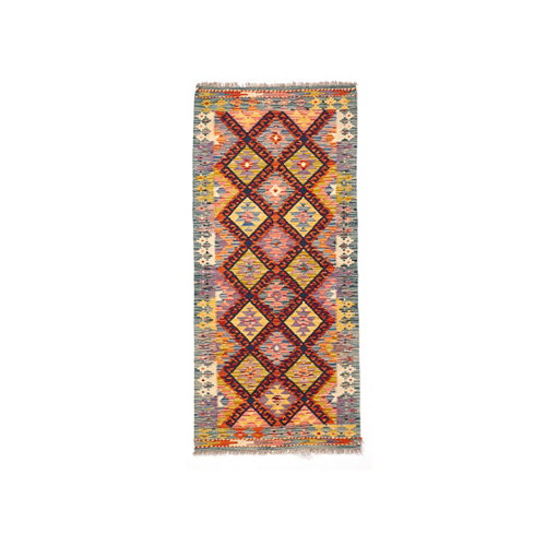 Alfombra multicolor lana kilim herat 5 70 x 200cm