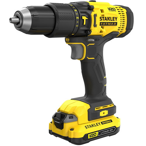 Taladro percutor stanley fatmax sfmcd711c2k 18v con 2 batería de 1.5ah + maletín de la marca STANLEY FATMAX en acabado de color No definido fabricado en Varios, ver descripción