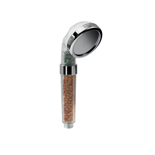 Alcachofa de ducha gedy g-top 04 pure aspecto acero inoxidable con 1 función de la marca GEDY en acabado de color Gris / plata fabricado en Plástico