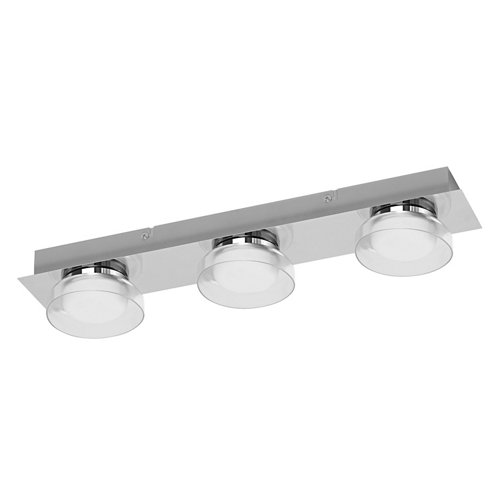 Aplique led orbis 3 luces 18w wifi ip44 cromado