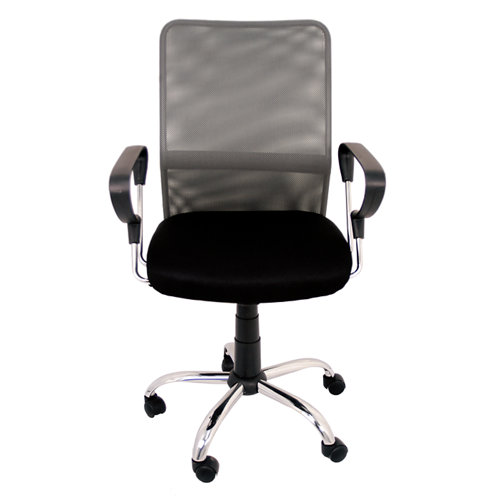 Aparador nela de 75x155x43 cm con 3 puertas 24 Silla de escritorio con respaldo helena negro y gris
