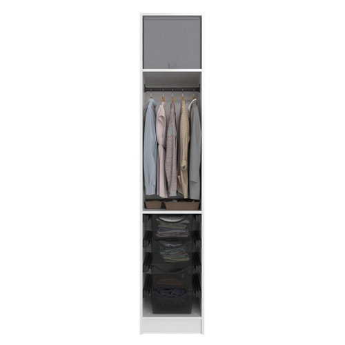 Composición nº43 spaceo home armario kit vestidor sin puertas blanco 240x40x60cm