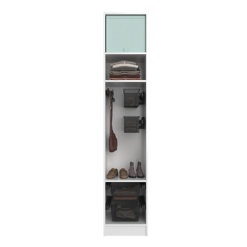 Composición nº45 spaceo home armario kit vestidor sin puertas blanco 240x40x60cm