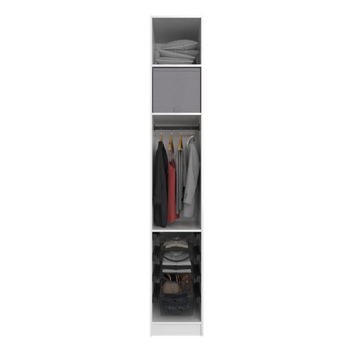 Composición nº46 spaceo home armario kit vestidor sin puertas blanco 240x40x60cm