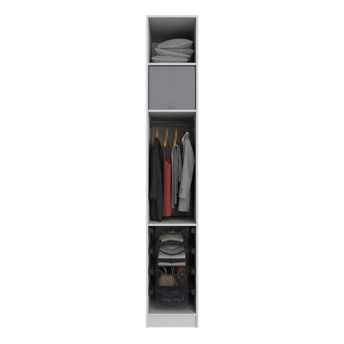 Estantería de madera en kit dinamic de 36,2x105,4x33 cm y 50 kg max, por balda 27 Composición nº49 spaceo home armario kit vestidor sin puertas textil 240x40x60cm