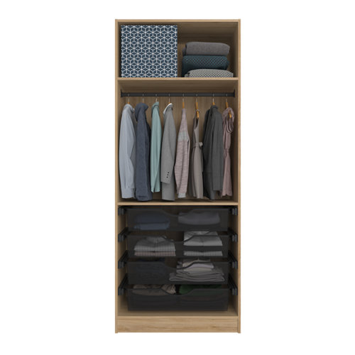 Puerta de interior corredera lisboa roble de 72.5 cm 23 Composición nº50 spaceo home armario kit vestidor sin puertas roble 240x80x60cm