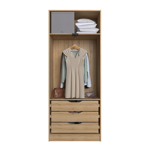 Puerta vilna blanco de apertura izquierda de 82.5 cm 27 Composición nº54 spaceo home armario kit vestidor sin puertas roble 200x80x45cm