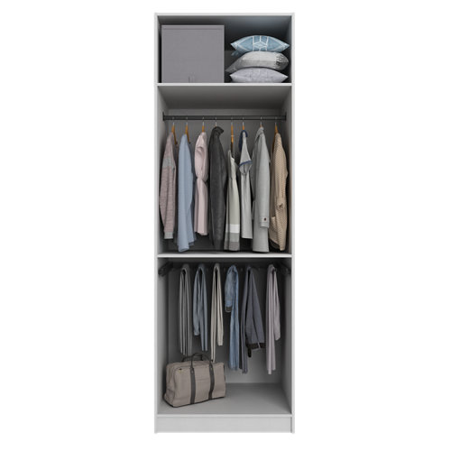 puerta bari premium blanco de apertura izquierda de 72.5 cm 28 Composición nº57 spaceo home armario kit vestidor sin puertas textil 240x80x60cm