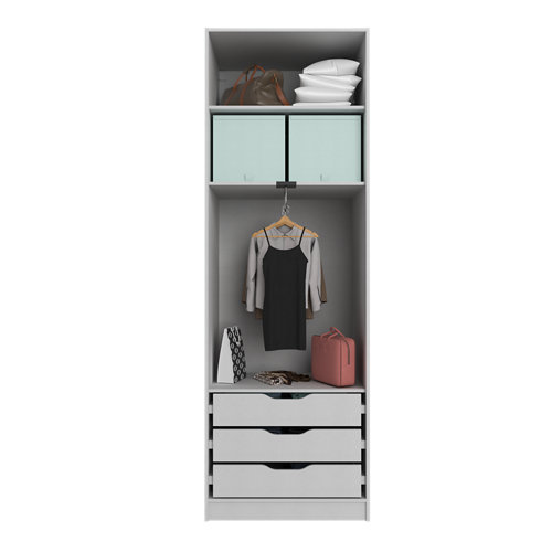 Kit de 3 molduras mdf roble 90 x 10 mm 27 Composición nº59 spaceo home armario kit vestidor sin puertas textil 240x80x60cm