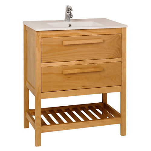 Mueble de baño con lavabo amazonia roble 60 x 45 cm