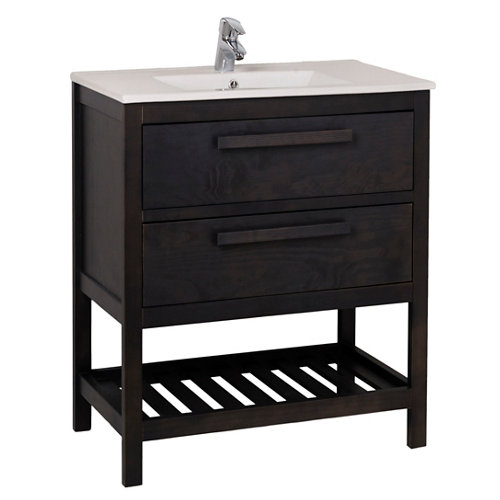 Mueble de baño con lavabo amazonia gris 60x45 cm