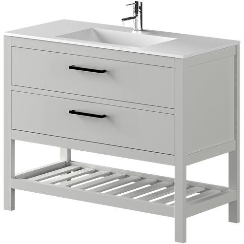 Mueble de baño con lavabo amazonia gris 100 x 45 cm