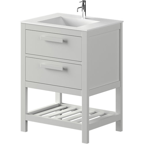 Mueble de baño con lavabo amazonia gris 60 x 45 cm