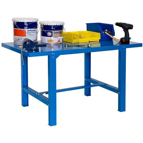 Mesa de trabajo metálica 150x83x73 cm 600 kg de carga