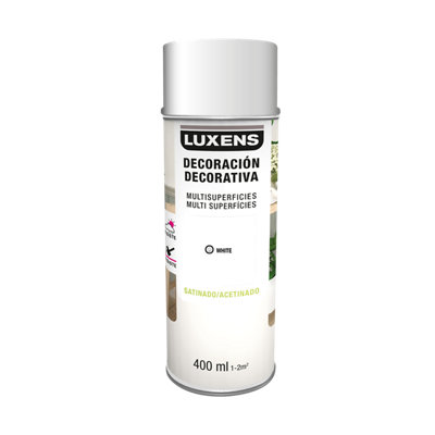Spray decorativo satinado LUXENS 400ml blanco