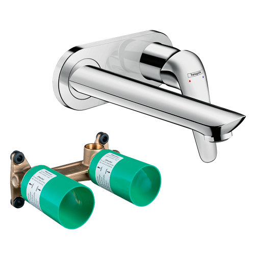 Grifo lavabo empotrado hansgrohe novus de la marca Hansgrohe en acabado de color Gris / plata fabricado en Latón