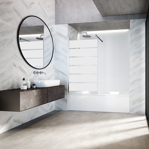 Mampara de bañera 1 hoja cool transparente perfil cromado 70x150 cm de la marca PROFILTEK en acabado de color Gris / plata fabricado en Varios, ver descripción