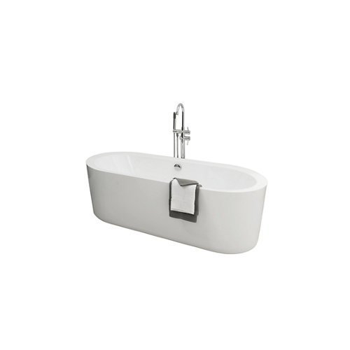 Bañera isla oleron 170x80 cm de la marca Blanca / Sin definir en acabado de color Blanco fabricado en Acrílico