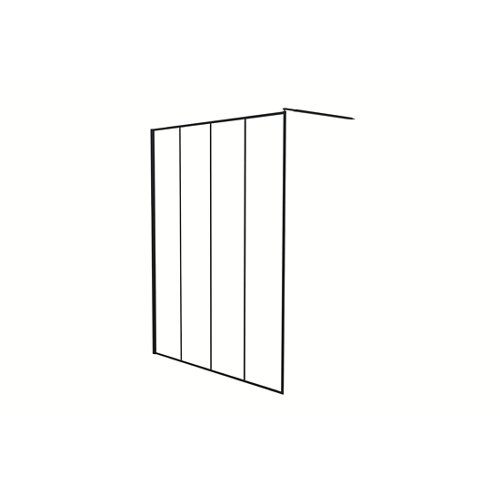 Panel de ducha veria transparente perfil negro 120x200cm de la marca Blanca / Sin definir en acabado de color Incoloro / transparente fabricado en Varios, ver descripción