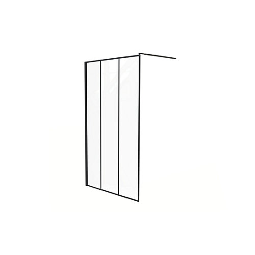 Panel de ducha veria transparente perfil negro 90x200cm de la marca Blanca / Sin definir en acabado de color Incoloro / transparente fabricado en Varios, ver descripción