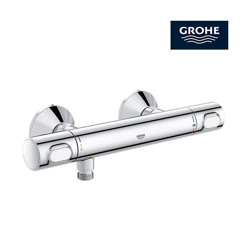 Grifo ducha termostático grohe precision flow cromado de la marca Grohe en acabado de color Gris / plata fabricado en Latón