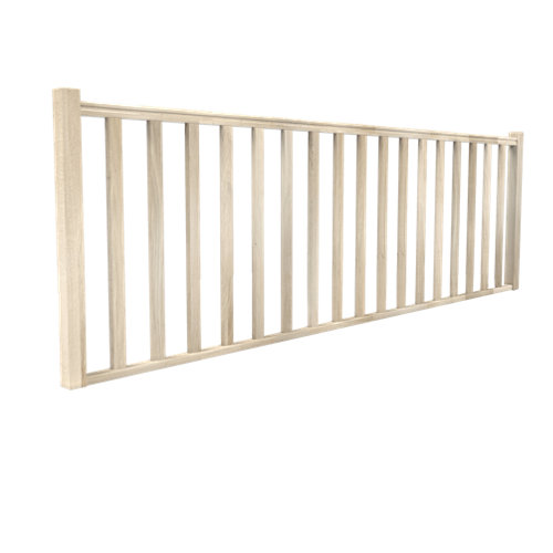 Balaustrada liverpool de color roble de 320cm
