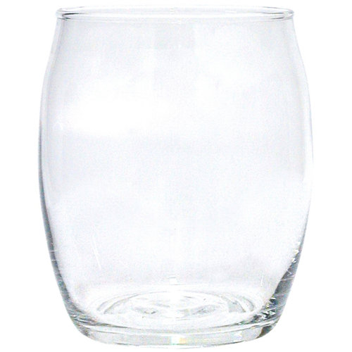 Jarrón ovalada de cristal incoloro / transparente 14x16.5 cm
