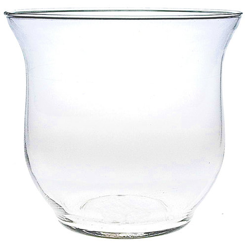 Jarrón cilindro de cristal incoloro / transparente 15.5x16.5 cm