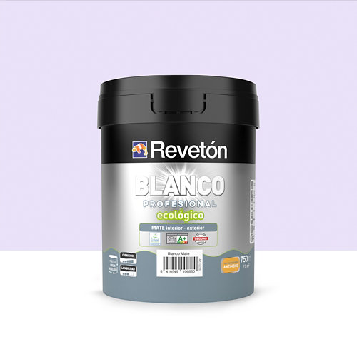 Pintura interior mate reveton blanco pro 0.75l 0520-y70r salmon empolvado de la marca REVETÓN en acabado de color Violeta fabricado en Varios, ver descripción