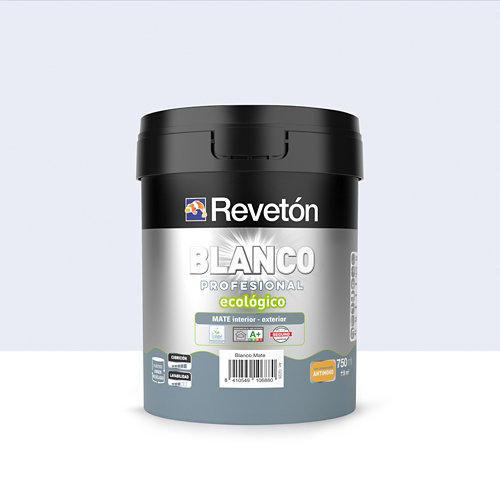 Pintura interior mate reveton blanco pro 0.75l 0530-b30g azul caribe luminoso de la marca REVETÓN en acabado de color Violeta fabricado en Varios, ver descripción