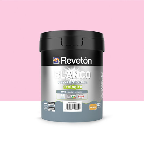 Pintura interior mate reveton blanco pro 0.75l 0505-y10r crema muy luminoso de la marca REVETÓN en acabado de color Rosa fabricado en Varios, ver descripción