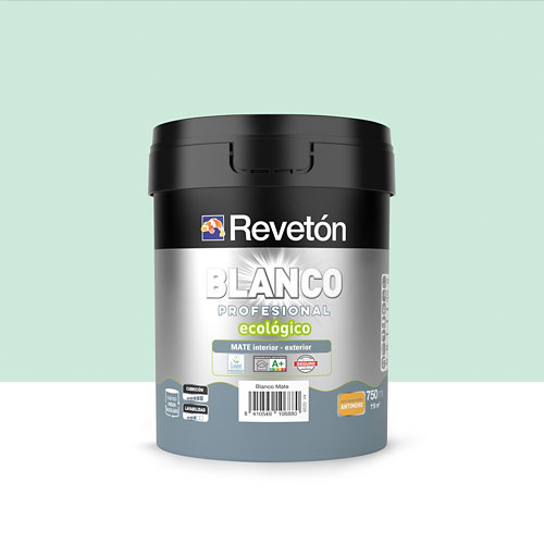 Pintura interior mate reveton blanco pro 0.75l 0510-r30b rosa muy luminoso de la marca REVETÓN en acabado de color Verde fabricado en Varios, ver descripción