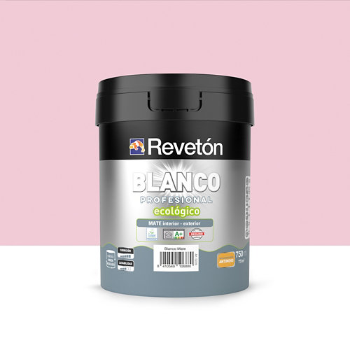 Pintura interior mate reveton blanco pro 0.75l 1515-r90b azul scandi empolvado de la marca REVETÓN en acabado de color Rosa fabricado en Varios, ver descripción